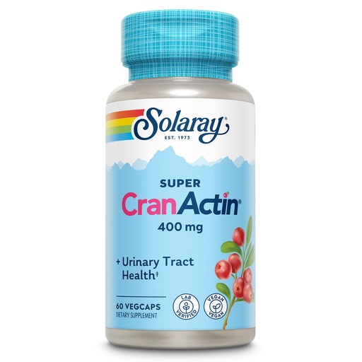 [BRSWIZYZOMIREE3E] SOLARAY Super CranActin Cranberry Extract 400mg | Healthy Urinary Tract Support | with Added Vitamins | 60 VegCaps
