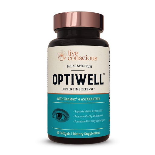 [BRSWYYAPCEOR6H37] Live Conscious Eye Vitamins Select AREDS 2 Ingredients with Vitamin E, Lutein, and Astaxanthin - OptiWell Eye Health Supplement and Blue Light Support - 30 Softgels