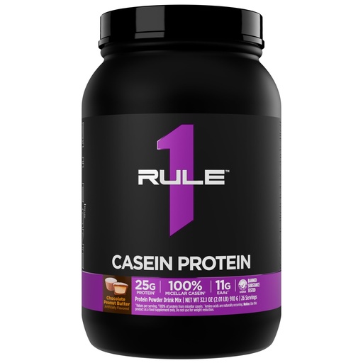 [BRSRAYY5CAAR6HTP] Rule 1 Proteins Casein Protein, Chocolate Peanut Butter, 26 Servings | 25g Protein and 11g EAAs Per Serving from Slow-Release Micellar Casein for Overnight Recovery and Sustained Delivery