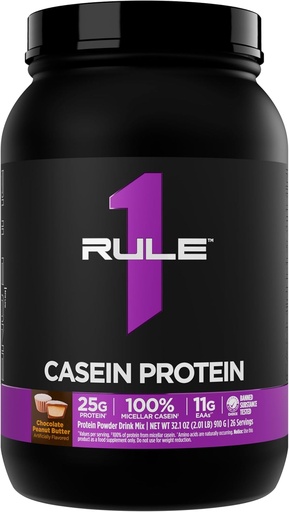 [BRSRAYY5CAAR6HTP] Sääntö 1 Kaseiini Proteiini - 25g proteiinia ja 11g EAA per tarjoilu Slow-Julkaise Micellar Casein yön yli hyödyntämistä ja jatkuva toimitus välillä ateriat (2 kiloa, suklaa maapähkinävoi)