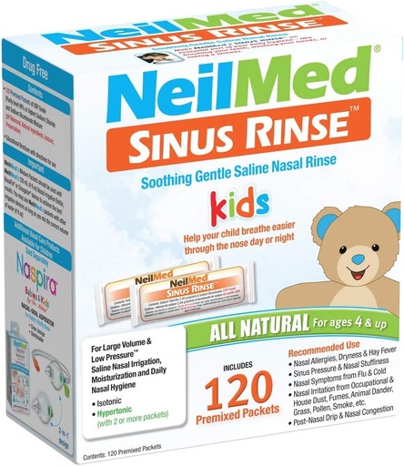 [BRSWIYQHDJ5A2CLK] Neil Med Sinus Rinse Pediatric Packets, Premixed 120/box