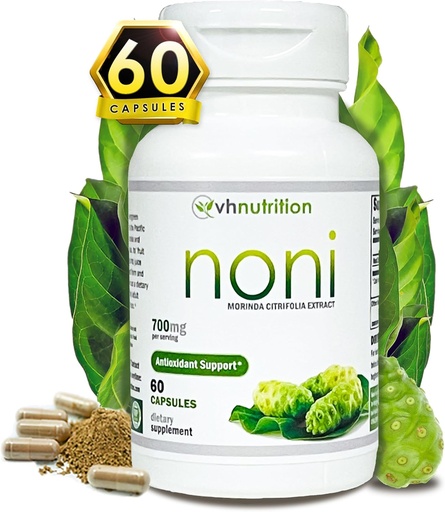 [BRSWGED2BAPBQ23Z] VH Nutrition NON Capsules 700mg Morinda citrifolia Trích dẫn các chất chống oxy hóa tự nhiên để hỗ trợ tốt, năng lượng, và tính quan trọng 60 Capsules