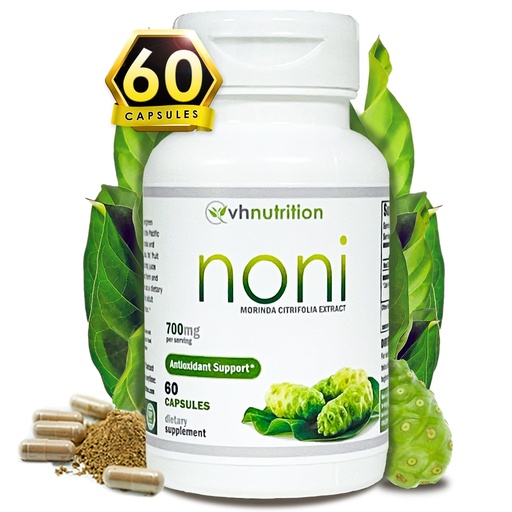 [BRSWGED2BAPBQ23Z] VH Nutrition NONI Capsules | 700mg Morinda citrifolia Extract Pills | Natural Antioxidant Supplement to Support Well-Being, Energy, and Vitality | 60 Capsules