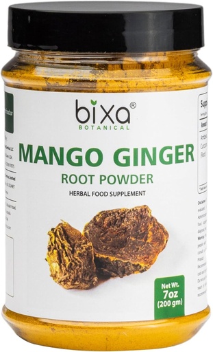 [BRSWGEL7AUHR6YDB] bixa BOTANICAL Mango Ginger Root Powder . Curcuma Amada . Ambehaldi . Ayurvedic Herbal supplement . 200 Grams / 7 OZ . Gluten Free, Non-GMO, Steam Treated, Vegan, 100% Pure.