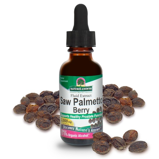 [BRSWIYT3PMCQI3AZ] Nature's Answer Saw Palmetto Extract / Promotes Prostate Health / Non-GMO / Gluten-Free, Vegan, Kosher Certified & No Preservatives 1oz