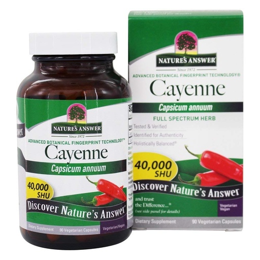 [BRSWIYTYC4NGI23G] Nature's Answer Cayenne Pepper Fruit, 90-Count