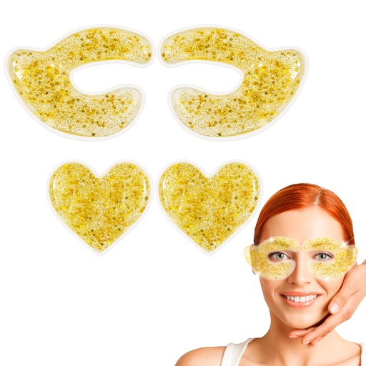 [BRSRAYD7OV7QIHI6] Reusable Gel Eye Pads - Cooling & Warming Eye Compress for Reducing Puffiness, Circles, Wrinkles & Redness - Pain Relief & Relaxation