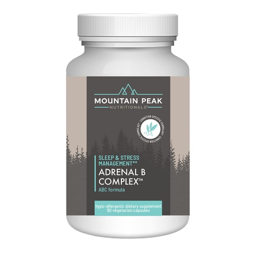 [BRSRMHQEBYDQOAL6] Mountain Peak Adrenal B Complex - Cortisol Support w/Ashwagandha, Vitamin B6, B12 & C - Helps Support Stress Levels - Encodcrine & Nervous System Support Supplement (90 Vegetarian Capsules)