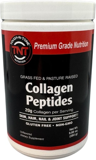 [BRSWYEL6DJ6AICA4] TOUGH-N-TONE Collagen Peptides Powder – Grass-Fed, 280g | 20g Protein per Serving, Unflavored, Non-GMO, Gluten-Free, Dairy-Free, No Sweeteners or Fillers – Supports Skin, Hair & Digestive Health