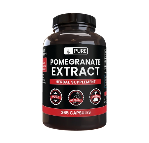 [BRSWGBQ5AV5RG3Q3] PURE ORIGINAL INGREDIENTS Pomegranate Extract (365 Capsules) No Magnesium Or Rice Fillers, Always Pure, Lab Verified