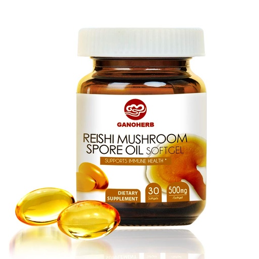 [BRSWECQ5OYGQOELV] Reishi Mushroom Spore Oil Supplement Ganoderma Lucidum Extract Capsule-Immune System Natural Energy for Wellness&Liver Support-Vegan, Non-GMO Gluten Free, 30 Softgels