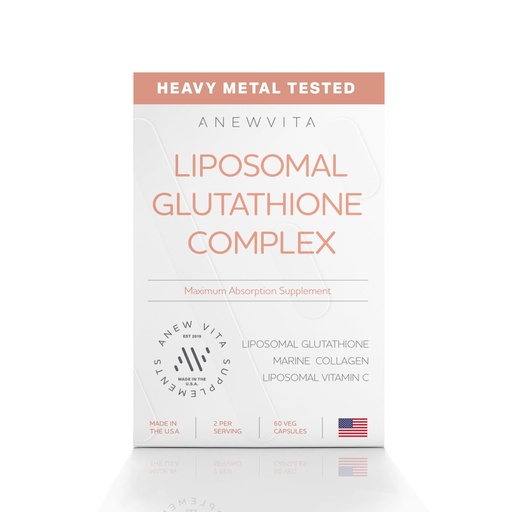 [BRSRAAYPOQBRA23X] Liposomal Glutathione Complex with Marine Collagen, Liposomal Vitamin C - Skin Care Supplement - Enhanced Absorption for Radiant Skin, Detox & Antioxidant Support - 60 Veggie Capsules