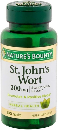 [BRSWKGYIBIFQGHTU] Nature's Bounty St. John's Wort 300 mg Capsules 100 ea (Pack of 7)