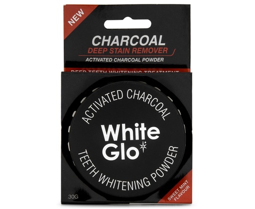 [BRSWG2YOCEAW23Y4] White Glo Activated Charcoal Teeth Whitening Powder, Highly Absorbent to Clean Deep Stains and Discolouration, Fresh Mint Flavour