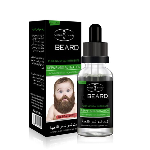 [BRSWGZI6OADWYF3Z] AICHUN BEAUTY Beard Grow Oil | Facial Hair Supplement |Thicker Beard Care|Mens Hair Growth Vitamins 30ml/1.01oz