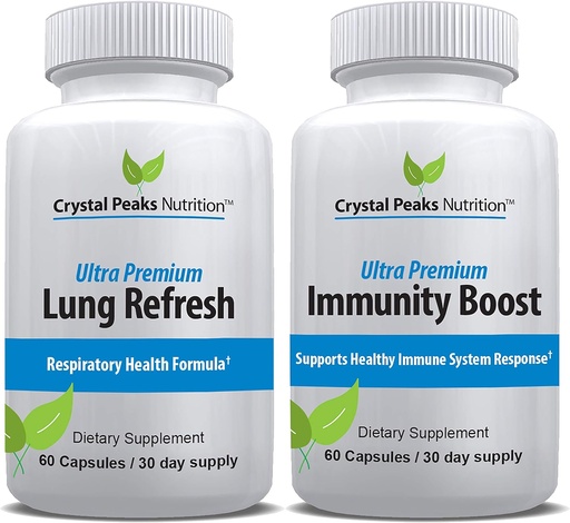 [BRSWYBQPOYOQIYDZ] Lung Health and Immunity System Support Supplements | Improve Breathing and Strengthen Your Immune Defense | 30-Day Supply of Each