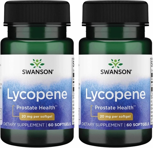 [BRSWGAANOIFWMHQ3] Swanson Lycopene - Natural Supplement Promoting Prostate Health, Heart Health, & Supports Blood Pressure Within The Normal Range - Mens Health Supplement - (60 Softgels) 2 Pack