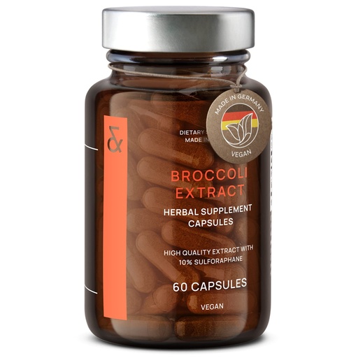 [BRSWYCANBV4BYE3Z] CLAV Broccoli Sprout Extract Capsules - Premium Sulforaphane Supplement with 100mg Sulforaphane - Antioxidant - 60 Broccoli Pills - Made in Germany