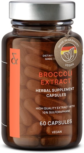 [BRSWYCANBV4BYE3Z] CLAV Broccoli Spruout va extreure Capsules - Sulpforaphane suplementari amb 100mg Sulforaphane - Antioxidant 60 - Broccoli Piells - Fet a Alemanya