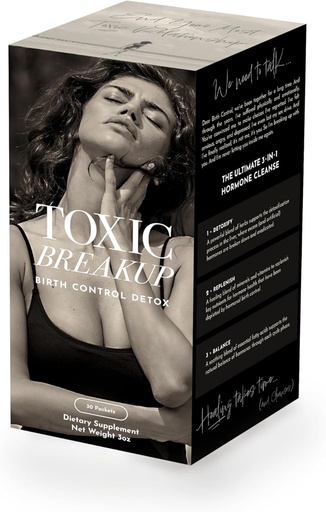 [BRSRAYYKC57BGAY6] Toxic Breakup Birth Control Detox Cleanse to Restore Hormone Balance | Liver Detox Supplement, with Red Clover, Chaste Tree Berry | Organic, Gluten Free, Non GMO | 30 Packets, 2-4 Weeks Cleanse