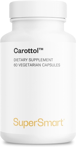 [BRSWIHQBDENQGE3C] Supersmart - Carottol (Advanced Formula) - Carotenoid Complex Supplement - with Beta Carotene, Lycopene, Lutein & Zeaxanthin | Non-GMO & Gluten Free - 60 Vegetarian Capsules