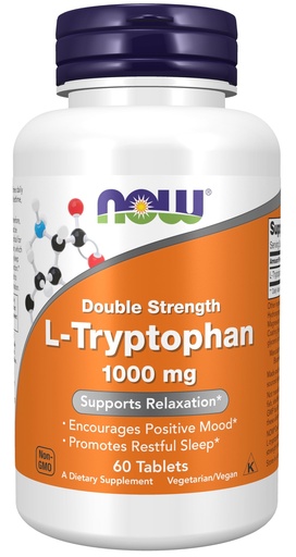 [BRSWIYADBUABKCD2] Now Foods L-tryptophan 1000mg, Tablets, 60-Count