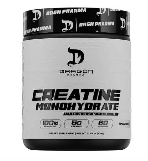 [BRSRMA35PMNWO2DA] DRAGON PHARMA Creatine Monohydrate, Aid Muscle Recovery, Post-Workout Supplement, Antioxidant Support (60 Servings, Unflavored)