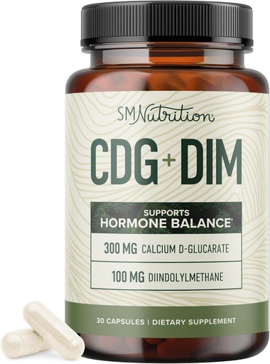 [BRSROAIBOENAA3L4] Kalcijev D-glukarat z DIM dodatkom za estrogen Detox & Hormone Balance za ženske in moške 