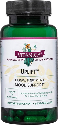 [BRSWIY34O4IRQD3G] Vitanica Uplift, Stimmung und emotionale Unterstützung, Vegan, 60 Kapseln