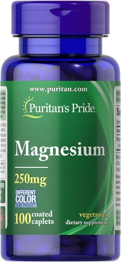 [BRSWIZQ3OV7QYA3C] Puritans Pride Magnesium 250 Mg Kaplety, 100 Počet