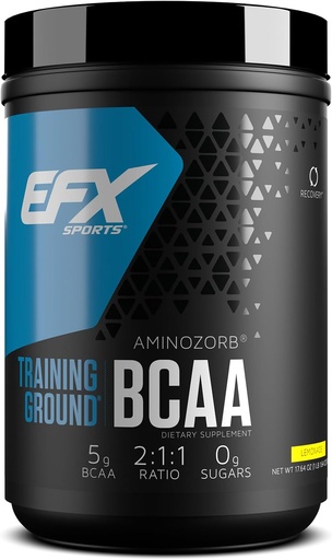 [BRSWKHQQBB4BOF3U] EFX Sports Training Ground BCAA | Fully Stable, Highly Soluble Amino Acids Supplement | Pre, Intra, or Post Workout | Sugar Free | 500 Grams (Lemonade)