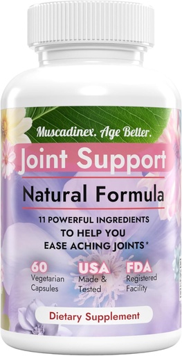 [BRSROHYRDMBRE23L] Joint Support Supplement. 11 Ingredients. 60 Capsules. USA Made. Turmeric Supplement with Quercetin, Bromelain, Glucosamine Chondroitin, Methionine, Ginger, Boswellia