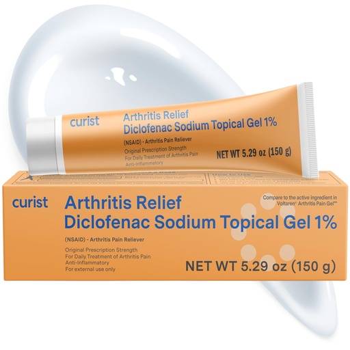 [BRSRMAL6PMCAYDL3] Curist Diclofenac Sodium Topical Gel 1 Percent 150g for Arthritis Pain - Joint Pain Relief for Hand/Foot Pain, Knee/Elbow Pain & Ankle Pain - 1% - 5.29oz