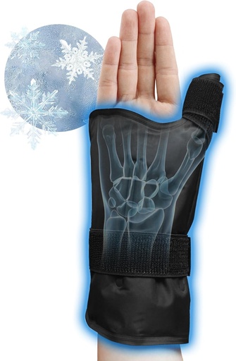 [BRSROAYTA56AMHTP] Wrist Ice Pack Wrap, Gel Compression Support, Flexible Hot & Cold Brace for Hand Injuries Reusable, Rheumatoid, Tendinitis, Swelling, Carpal Tunnel, Arthritis, Cold Pack for Pain & Muscle Therapy