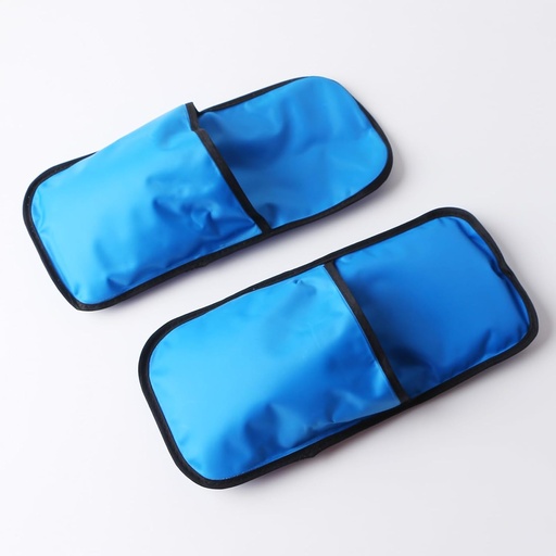 [BRSWGAQQAUFQAGT6] Cold Therapy Slippers, Foot Ice Pack Wrap, Neuropathy Slippers Rapid Relief Ice Slippers for Tired and Swollen feet, Hot feet, Plantar Fasciitis Relief (Blue, Large)