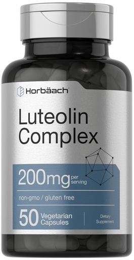 [BRSWGGQTOYNRYCIZ] Horbäach Luteolin Supplement | 200mg | 50 Capsules | Complex with Rutin | Vegetarian, Non-GMO & Gluten Free