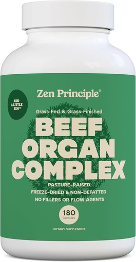 [BRSW2FL2BAGQKCLZ] Zen Principle Grass Fed Beef Organs Supplement – Desiccated Liver, Heart, Kidney, Pancreas, Spleen, Intestine & Tripe/Stomach – Grass-Fed & Grass-Finished on The Natural Pastures of New Zealand