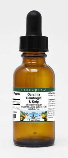 [BRSWG235OEPAMYA7] Garcinia Cambogia & Kelp Glycerite Liquid Extract (1:5) - Strawberry Flavored (1 oz, ZIN: 522498) - 3 Pack