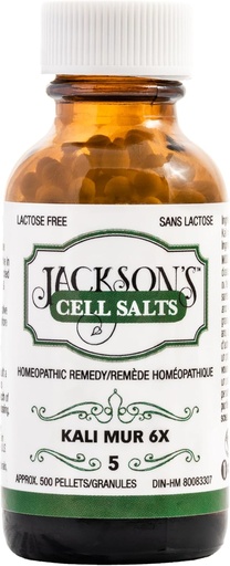 [BRSWGFQHBN6AOHLJ] Jackson's #5 Cell Salt Kali mur 6X (500 Pellet Bottle) – Certified Vegan, Lactose-Free Schuessler Tissue Salt Kali muriaticum 6X