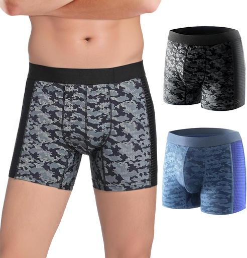 [BRSROCA3B4JQ42A4] Нижнее белье Carer Incontinence для мужчин Washable Mens Incontinence Underwear для Bladder Leakage 80ML Breathable Reusable Leak Proof Underwear для мужчин Incontinence Boxer Briefs 2 Pack, Large