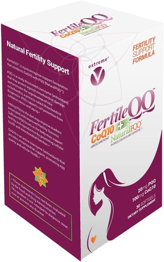 [BRSWGYYNOZ5A4FLG] FertileQQ - Boost Your Fertility - CoQ10 Plus PQQ (Pyrroloquinoline Quinone) - 100mg of CoQ10 Plus Natural PQQ 20mg
