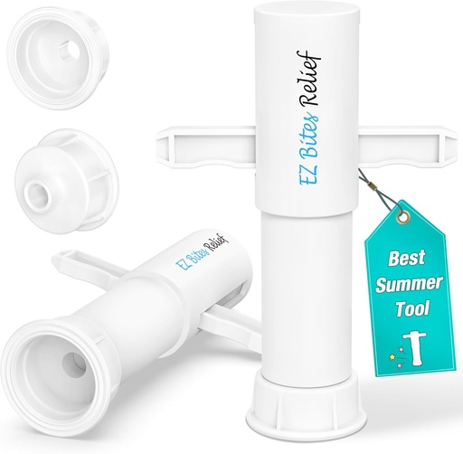 [BRSWYFT2AENBM33X] Trobing Bug Bite Suction Tool, Venom Extractor Sucker, Bee Sting Bite Relief, Easy to Use, Natural Itch Relief, Reduces Pain and Swelling, First Aid for Hiking, Backpacking and Camping (White-2 Pack)
