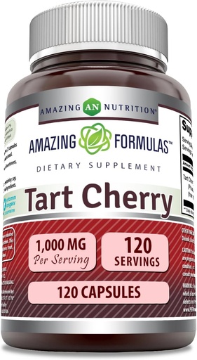 [BRSRAHYZBUCWGG36] 令人惊奇的方程式 Tart Cherry 提取补充 = 1000 Mg / service = | Capsules =  Non Non-GMO = | Gluten-free = |在美國製造(1 Pack, 120 Counter)