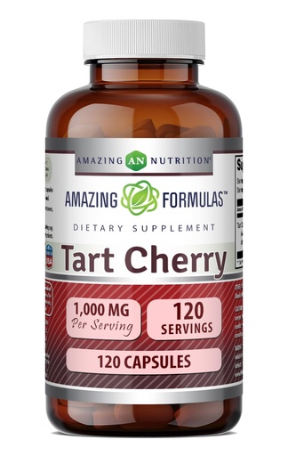 [BRSRAHYZBUCWGG36] Amazing Formulas Tart Cherry Extract Supplement | 1000 Mg per Serving | Capsules | Non-GMO | Gluten-Free | Made in USA (1 Pack, 120 Count)