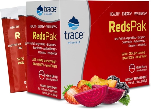 [BRSWIYY6AEDRY2L4] Trace Minerals Reds, 0.23 Ounce, 30-Count