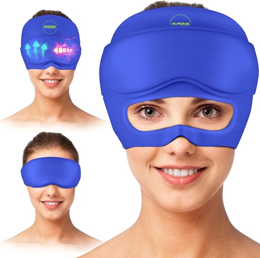 [BRSRAZI2BV7QAC3X] Migraine Relief Cap - 2 in 1 Soothing Headache Relief Cap with Detachable Eye Mask 20% Extra Gel - Headache Hat for Migraines - Cold Ice Head Wrap Products for Stress, Tension, Hangover & Puffy Eyes