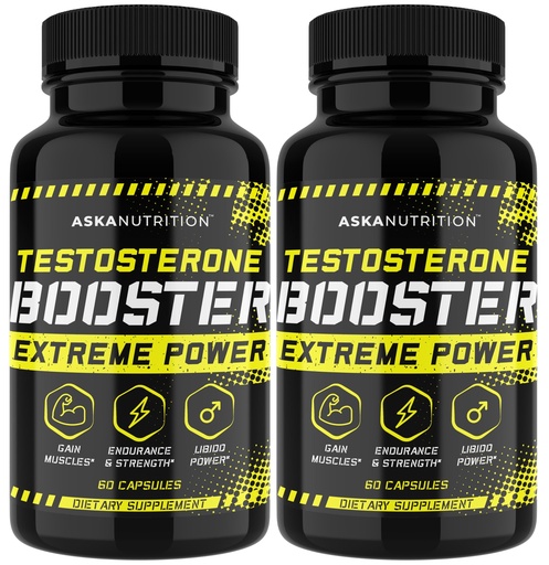 [BRSW2ZAYDIGQAEQ4] Testosterone Booster for Men - Male Enhancing Supplement - Supports Fast Acting Blood Flow - Helps Improve Muscle Growth, Strength, Energy & Endurance - Workout & General Wellness Pills - 2 Pack