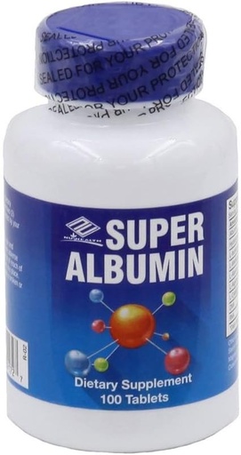 [BRSWKZY3DJYREHTU] Super Albumin (100 Tablets) - 12 Pack by Nu-Health