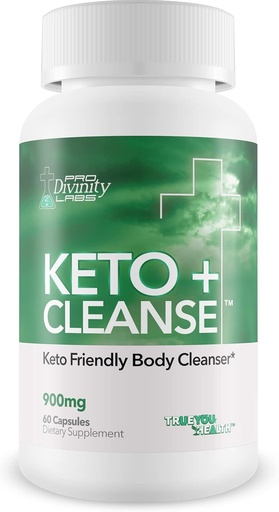 [BRSRMALQDEMRAEIV] Pro Divinity Labs Keto + Cleanse - Premium Keto Friendly Body Cleanser with Plant Based Ingredients to Promote Whole Body Health - Support Reduced Bloating & Gut Health with Additional Probiotics