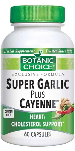 [BRSWIZAGBEORSE3K] Botanic Choice Super Garlic Plus Cayenne, 60 Capsules